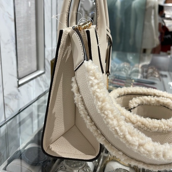 Michael Kors Mirella Small Pebbled Leather Shopper Top Zip Crossbody XBody Bag - Picture 13 of 16